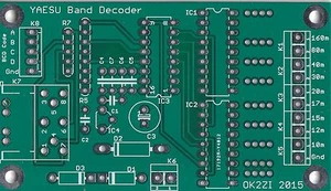 Automatic 9-outputs band decoder (YAESU,Microham MK2R, Elecraft K3) bare PCB - Picture 1 of 3