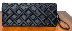 Unbranded, Black, Beaded, Hard Sided Evening Bag/Clutch with Shoulder Strap - Picture 1 of 12