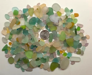 VETRO MARE ORIGINALE SURF TUMBLED DI PUERTO RICO / ASSORTIMENTO PASTELLO 10 OZ #2 - Foto 1 di 2