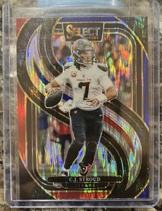 2024 Panini Select - Premier Level C.J. Stroud #128 Red & Blue Shock Prizm - Bild 1 von 2