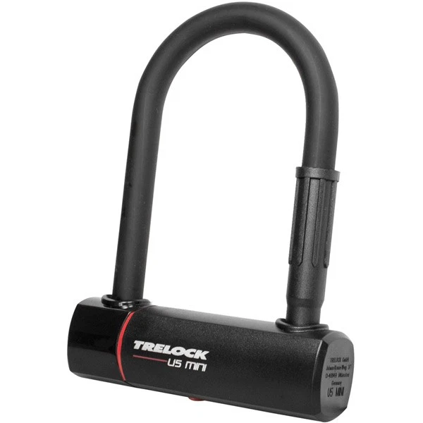 Trelock Bicycle Cycle Bike Sold Secure U5 Mini Lock Black - 140 MM - Image 1 of 1