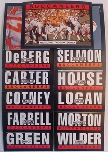 1985 TOPPS MASTER TEAM SET 11/11 TAMPA BAY BUCCANEERS SELMAN HOF QUASI NUOVO/MT 06136 - Foto 1 di 13