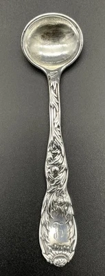 Tiffany Sterling Silver Chrysanthemum Pattern Master Salt Spoon 3.5” - Image 1 of 4