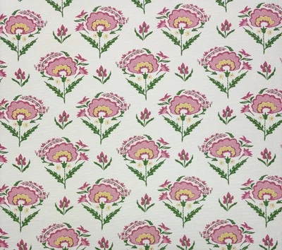 TELA DE LINO MULTIUSO FLORAL ROSA DUDLEY DESIGNS BALARD POR YARDA 54"W Foto 1 de 4