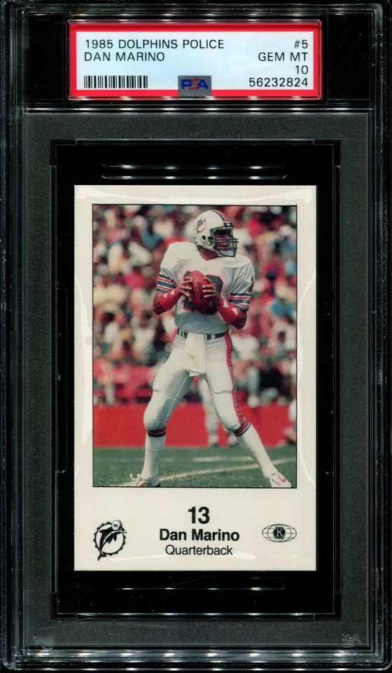 1985 年 DOLPHINS 警察 #5 丹·马里诺名人堂 PSA 10 — 第 1/1 张图片