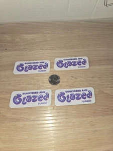 (4) Lot Of 4 Dunkin Donuts Sunkissed And "Glazed" Stickers - Picture 1 of 5