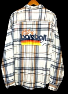 Camisa de franela multicolor beige súper suave George talla 2XL 50-52 Astros béisbol - Imagen 1 de 11