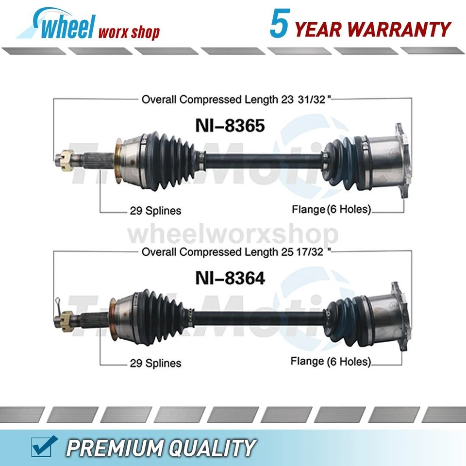 Rear CV Axle Shaft for Nissan 350Z 3.5L 2003 2004 2005 2006 2007 2008 2009 - Image 1 of 3