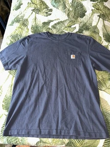 MENS Carhartt Work T SHIRT Pocket Tee Original Fit Size XLblue - Picture 1 of 3