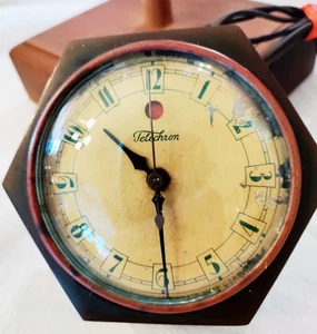 Vintage Telechron Electric Achteckuhr Bakelit "DAPHNE" funktioniert! ART DECO 30er Jahre - Bild 1 von 7