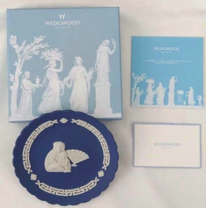 Wedgwood Jasperware Eto 2016 Year Tray Plate Monkey Zodiac 12.5cm Japan w/Box - Picture 1 of 9