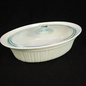 Corningware Französisch Weiß Kasserolle mit Deckel 4 Quart bedeckt Bräter Steinzeug - Bild 1 von 11