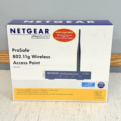 Netgear ProSafe WG102 802.11g Wireless Access Point - Up to 108 Mbps  Open Box - Image 1 of 4