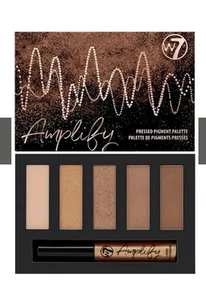 W7 Pressed Pigment Eyeshadow Palette Amplify Knockout & Liquid Eyeshadow Vegan - Picture 1 of 5