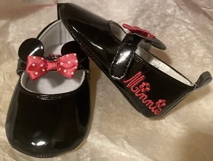 Disney Minnie Mouse Baby Soft Sole Shoes Ballet Flats Infant Girls 3-6M FREESHIP - Picture 1 of 9