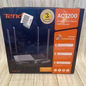 Tenda AC6 2.4 G/5.0 GHz 1200 Mbps Señal fuerte Home Use Wireless WIFI Router - Picture 1 of 2