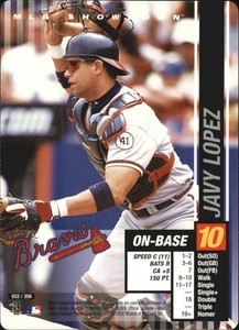 2002 MLB Showdown Atlanta Braves Baseball Card #33 Javy Lopez