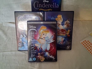 CINDERELLA TRILOGY DVD BOX SET COLLECTION PART 1 2 3 WALT DISNEY Brand New UK R2 - Foto 1 di 7
