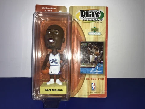Upper Deck Play Makers Karl Malone Bobble Head Series 2 With Card Utah Jazz Cover