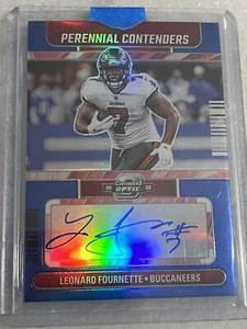 2022 Contenders Optic Leonard Fournette Blue Perennial Auto #27/35 - Picture 1 of 2