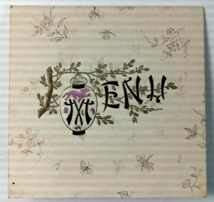 1892 Original French Color Illustrated Mini Menu Asian Lantern Floral - Picture 1 of 5