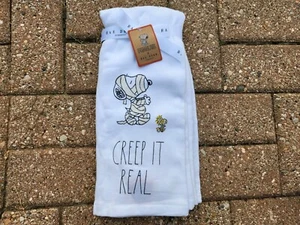 NUEVO Juego de toallas para platos de cocina Rae Dunn Peanuts Snoopy "Creep It Real", 2 piezas - Imagen 1 de 2