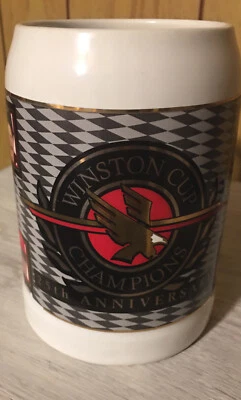 1996 Winston Cup Champions 25th Anniversary Mug Stien Earnhardt Kulwicki Petty  - Image 1 of 4