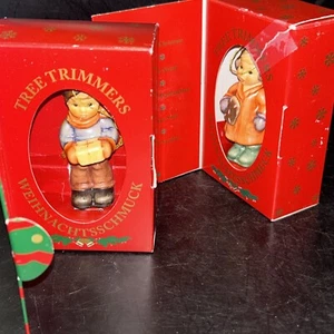 Vintage 2000 Goebel Berta Hummel Set of 2 Christmas Ornaments - Picture 1 of 9