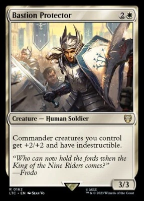 Bastion Protector 0162 Non Foil Rare LOTR Commander MTG Near Mint - Image 1 of 2