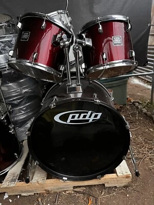 PDP by DW Encore EZ Series Complete 3-Piece Drum Set with Chrome Hardware Red - Image 1 of 4