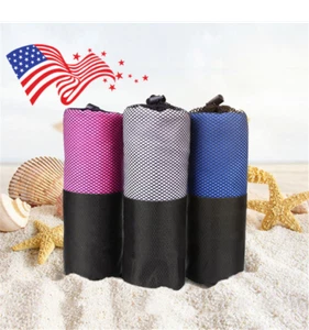 iLett 3er Pack Mikrofaser Sport Fitness Handtuch Mehrfarbig mit Netzbeutel 16 x 48 Zoll - Bild 1 von 11