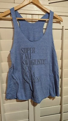 Фитнес-синий спортивный большой бак Super-cali-swagilistic-sexy-hella-dopeness - Изображение 1 из 4