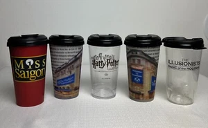 NEW YORK NEW YORK Broadway Musical große SIPPY TASSE! Souvenir Kunststoffglas + DECKEL - Bild 1 von 2
