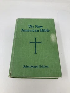 1992 New American Bible St Joseph Edition Catholic Large Type Green Hardcover - Picture 1 of 10