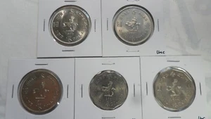 Hong Kong 1 2 5 Dollar 5Pcs Lot, 1972 1973 1974 / 1975 / 1976, UNC - Picture 1 of 11