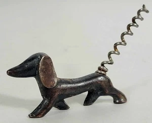 Vintage Mid Century Modern Soviet Russian Brass Dog Corkscrew - Picture 1 of 4
