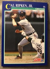 1991 Score Cal Ripken, Jr. [Jose Canseco Showing] Card #95 Orioles HOF Mid-Grade