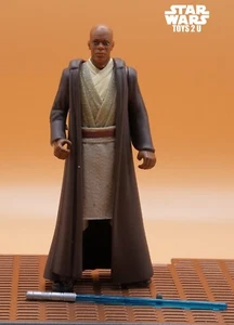 STAR WARS FIGURE 1999 PHANTOM MENACE COLLECTION MACE WINDU (E1 SNEAK PREVIEW) - Picture 1 of 1