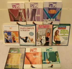 10 ACCEPTABLE workout DVDs Pilates Winsor Liz Gillies Binder Abs Buns Circle - Foto 1 di 2