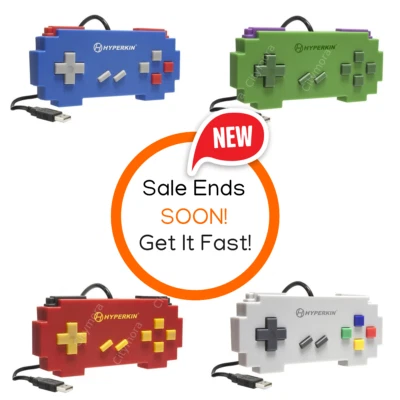 Hyperkin M06096 USB Pixel Art Controller for PC/MAC Red,Green,Blue,Gray NEW - Image 1 of 2