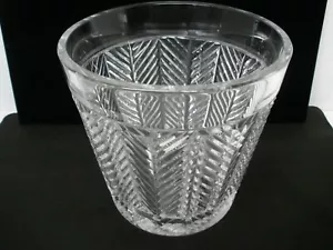 RALPH LAUREN Crystal Herringbone Wine Cooler - SIGNED ~ HEAVY - Picture 1 of 9