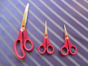 Haushaltsschere Bastelschere Nähschere, 3 tlg. Set Edelstahl - Bild 1 von 2