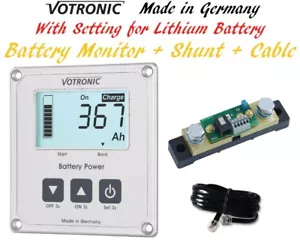 Votronic Dual Battery Monitor Gauge Meter RV Marine Boat Solar LiFePo4 Lithium - Bild 1 von 11