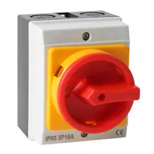 Hauptschalter 16A 3 polig IP65 Kunststoff Gehäuse Trennschalter 16A 3P 230-440V - Bild 1 von 11