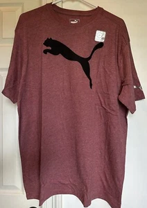 PUMA Men's Essentials Big Cat Tee Tibetan Red Heather Size XL - Picture 1 of 2