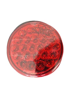  4" Pearl Round (24 LED) Sealed Light - Red/Red   SEMI TRUCK - Imagen 1 de 3