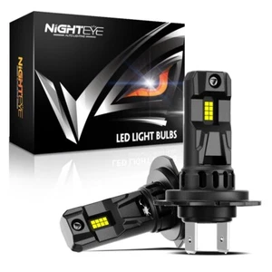 NIGHTEYE 2X H7 LED Headlight Bulbs Kit 70W 20000LM Hi-Lo Beam 6000K Super Bright - Picture 1 of 11