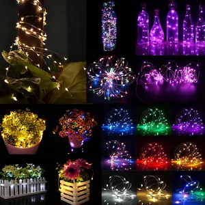 LED String Copper Wire Fairy Lights Battery USB 12V Xmas Party Fairy Decor Lamp - Picture 1 of 20