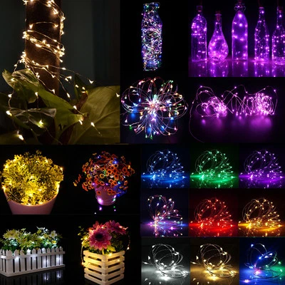 LED String Copper Wire Fairy Lights Battery USB 12V Xmas Party Fairy Decor Lamp - Image 1 of 4