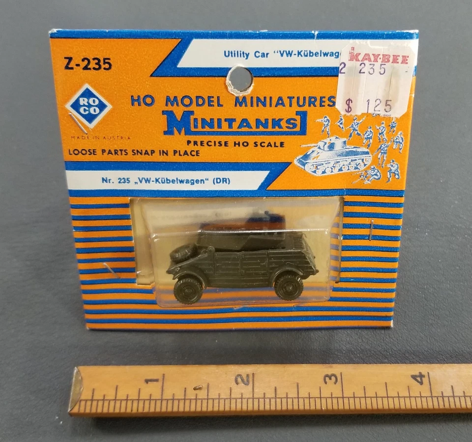Roco Minitanks 1/87 HO Z-235 VW KUBELWAGEN UTILITARIO IOP HECHO EN AUSTRIA Foto 1 de 4